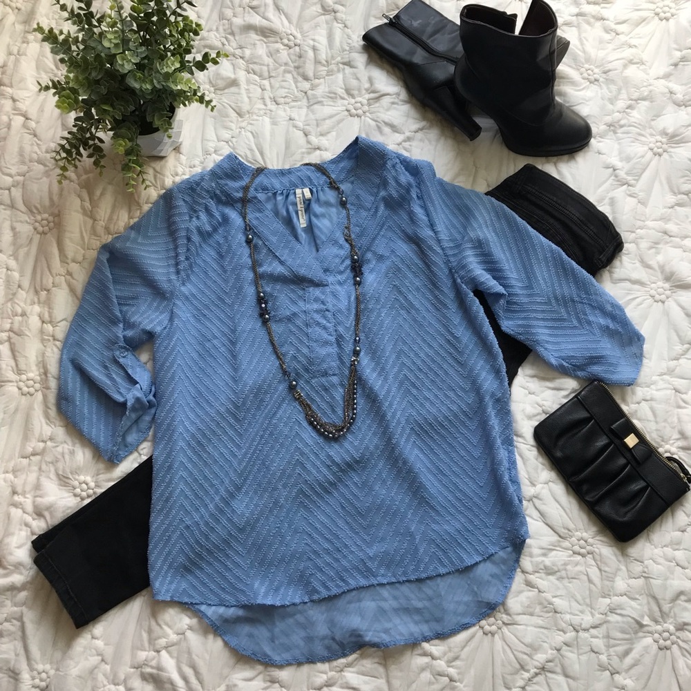 Grand and Greene Cornflower Blue Blouse